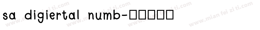 sa digiertal numb字体转换